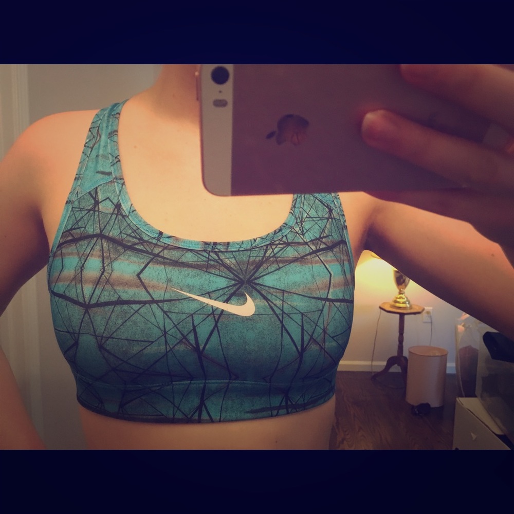Teal Nike sports bra.
